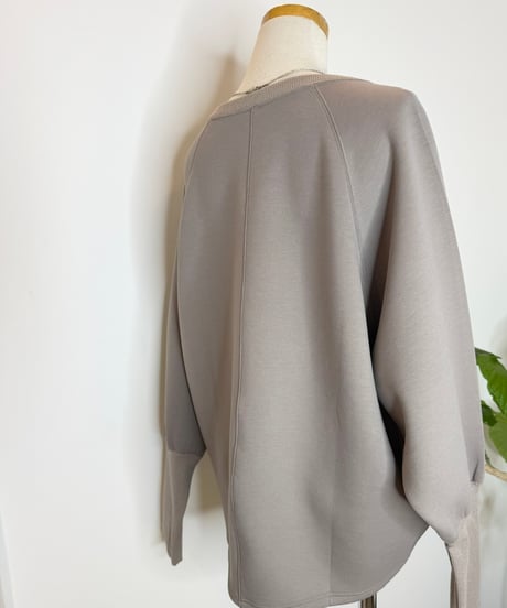 袖リブ " HIER " ロゴトップス