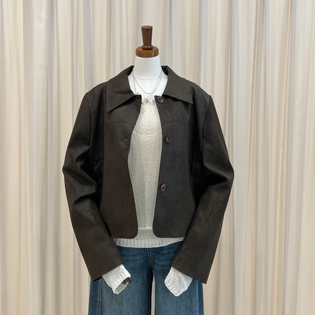 《予約販売》STUNNING Suede Cropped Jacket