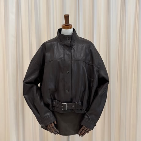 《予約販売》STUNNING Belted Leather Jacket
