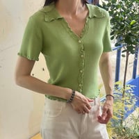 《予約販売》Shirred Short Sleeve Cardigan