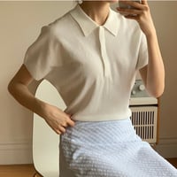 《即日発送📦》再入荷💛Cotton Knit Polo Top
