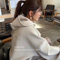 《予約販売》再入荷❣️STUNNING Rhinestone Hoodie T-Shirt