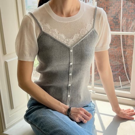 《予約販売》Lace Layered Knit