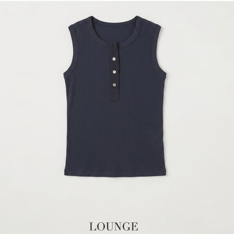 《予約販売》Button Rib Tank Top