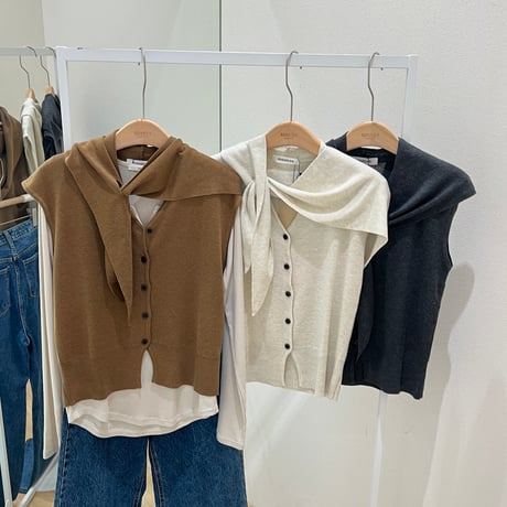 《予約販売》Knit Vest Shawl Set