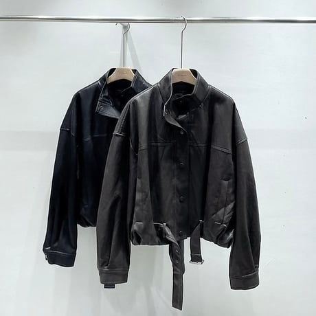 《予約販売》STUNNING Belted Leather Jacket