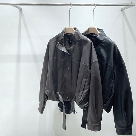 《予約販売》STUNNING Belted Leather Jacket