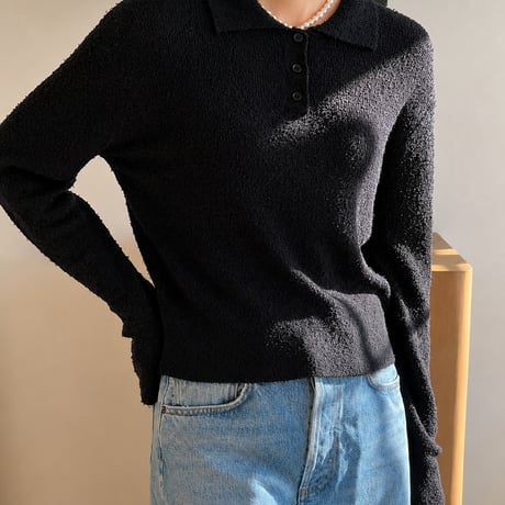 《予約販売》Bouclé Collar Knit