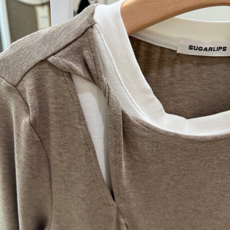 《予約販売》Twist Neck Double T-Shirt