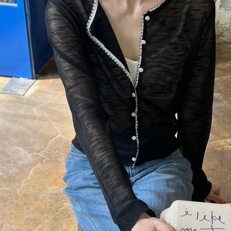 《予約販売》Embroidered Sheer Cardigan