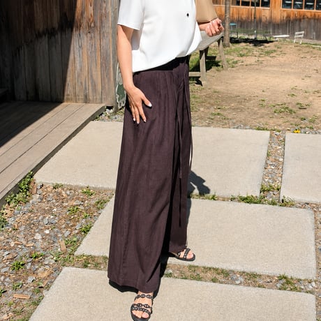 《予約販売》 Linen Tie Wide Pants