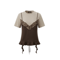 《予約販売》STUNNING Lace Cami Layered T-Shirt