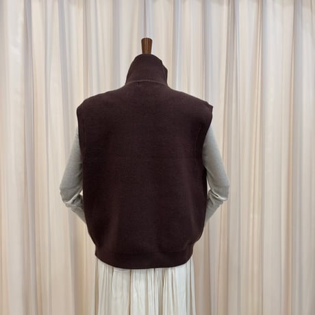 《予約販売》Highneck Zip-Up Knit Vest