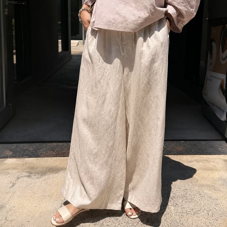 《予約販売》 Linen Tie Wide Pants