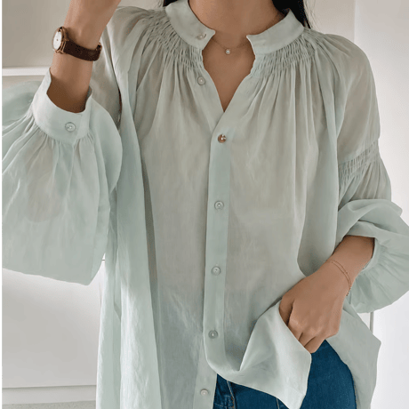 《即日発送📦》再入荷🍀 Silk Balloon Blouse
