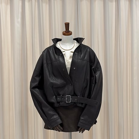 《予約販売》STUNNING Belted Leather Jacket