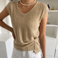 《即日発送📦》Slub Knit Sleeveless Top