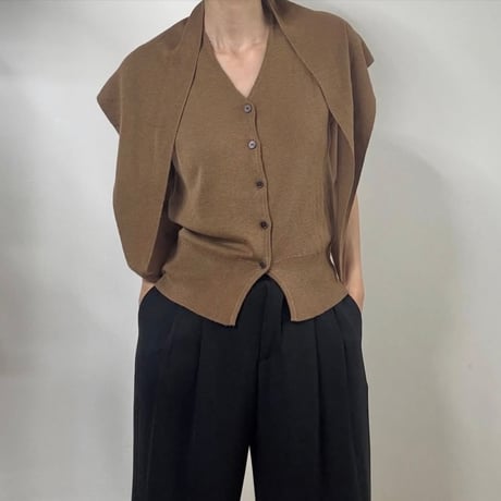 《予約販売》Knit Vest Shawl Set