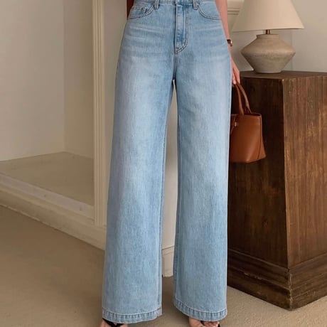 《予約販売》Straight Wide-leg Jeans