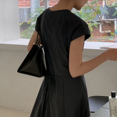 《予約販売》 Belted A-Line Maxi Dress