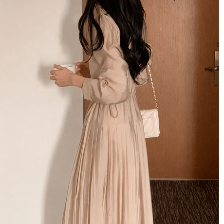 《即日発送📦》再入荷❣️ Waist Ribbon pleats Dress