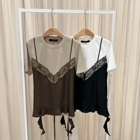 《予約販売》STUNNING Lace Cami Layered T-Shirt