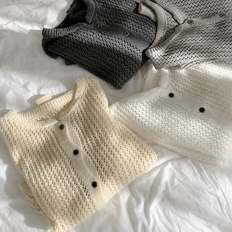 《予約販売》Open-Knit Cardigan