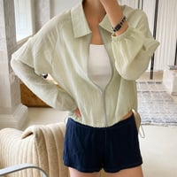 《予約販売》Collared Sheer Zip-Up