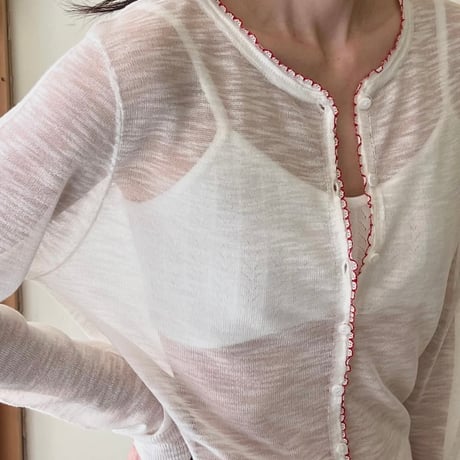 《予約販売》Embroidered Sheer Cardigan