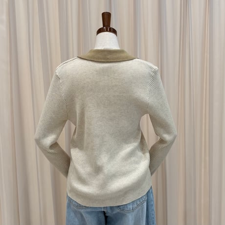 《予約販売》Two-Tone V-Neck Knit