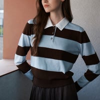 《予約販売》Stripe Collar Knit Tee