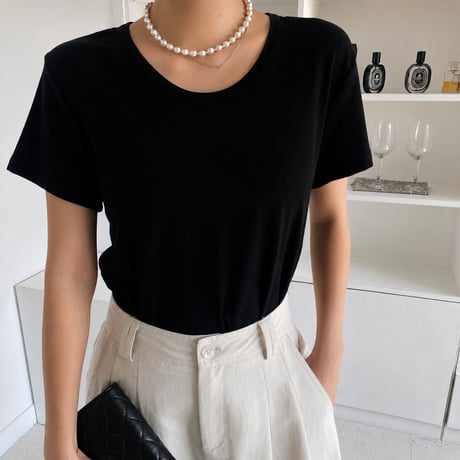 《即日発送📦》再入荷❣️Eco Uneck TｰShirt
