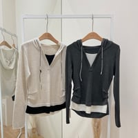 《予約販売》Color Block Hooded Knit