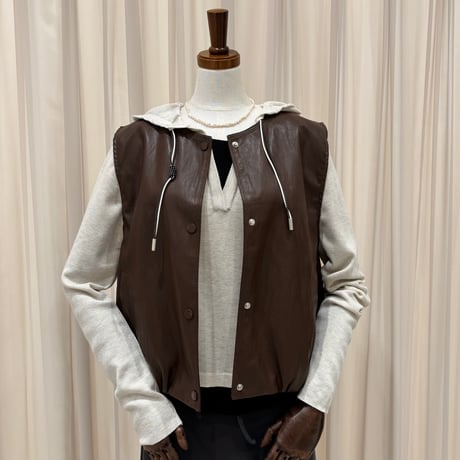 《予約販売》Balloon Leather Vest