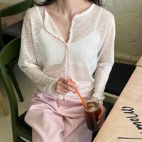 《予約販売》Embroidered Sheer Cardigan