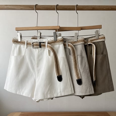 《予約販売》Linen Belted Shorts