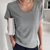 《即日発送📦》再入荷❣️Eco Uneck TｰShirt
