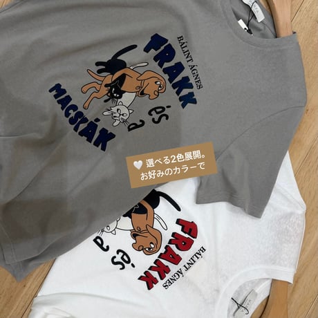 《予約販売》Dog&Cat Print T-Shirt
