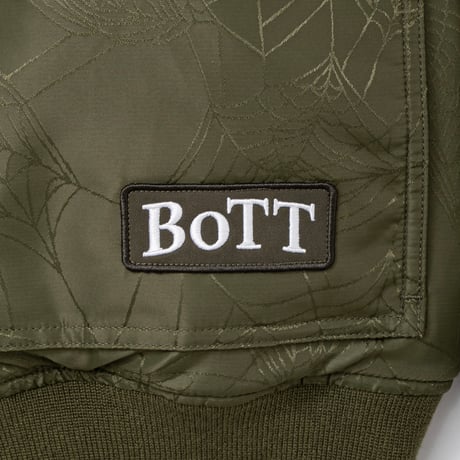 BOTT HOODED JACQUARD BOMBER JACKET OLIVE
