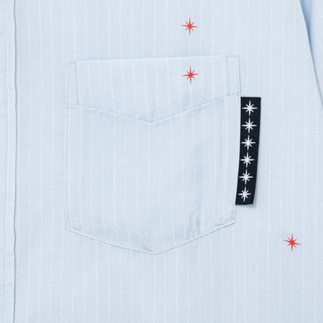 BoTT PRINTED SPARKLE STRIPED SHIRT BLUE