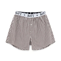 BOTT GINGHAM CHECK BOXER BROWN