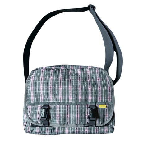 LAUG PLAID SQUARE MUITI POCKET BAG
