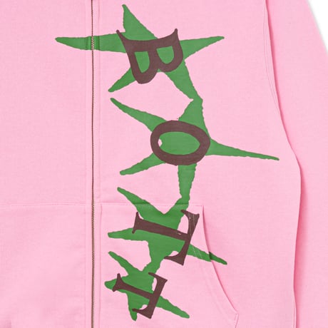 BOTT STARS ZIP HOODIE PINK