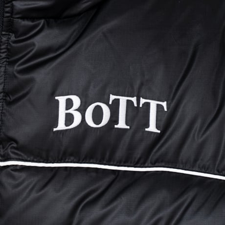 BOTT B LOGO HOODED DOWN JACKET BLACK