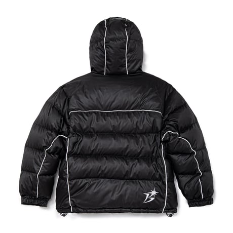 BOTT B LOGO HOODED DOWN JACKET BLACK