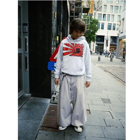 LAUG SUN LOGO HOODIE GREY