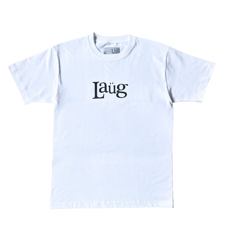LAUG SIGN LOGO TEE WHITE