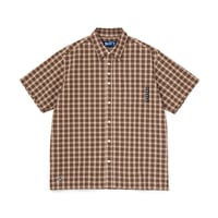BoTT PLAID S/S SHIRT BROWN