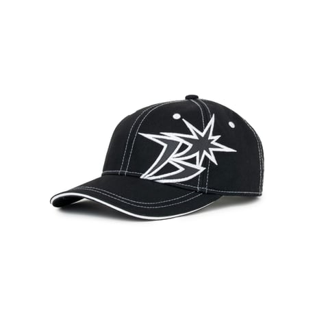 BOTT B LOGO CONTRAST STITCH 6-PANEL CAP BLACK