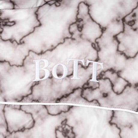 BOTT B LOGO HOODED DOWN JACKET SMOKE